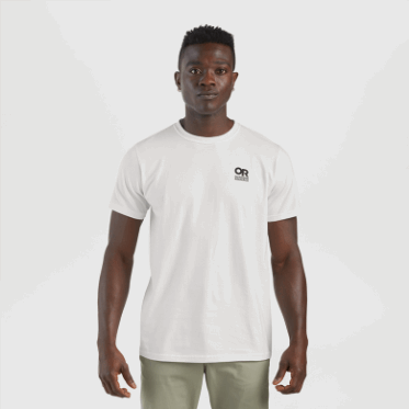 Camiseta Con Logo En El Pecho De Bloqueo De Investigación Al Aire Libre Blanco/negro