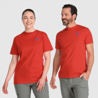 Camiseta Con Logo En La Parte Posterior De Lockup De Investigación Al Aire Libre Arándano