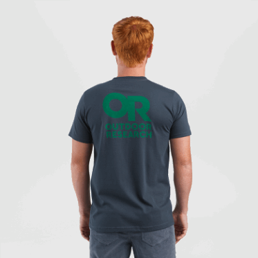 Camiseta Con Logo En La Espalda De Lockup De Investigación Al Aire Libre Azul Marino/brote