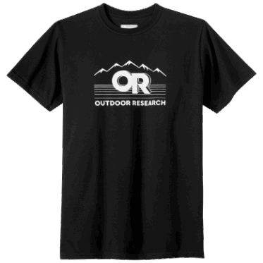 Investigación Al Aire Libre O Defensor S / S Tee Negro / Blanco