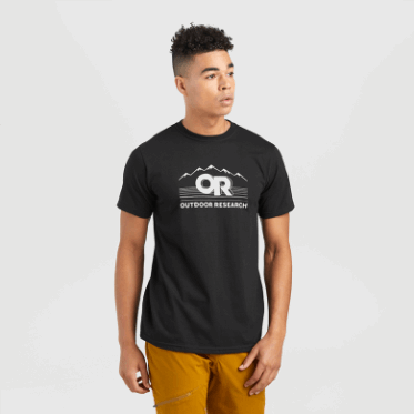 Investigación Al Aire Libre O Defensor S / S Tee Negro / Blanco