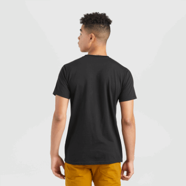 Investigación Al Aire Libre O Defensor S / S Tee Negro / Blanco