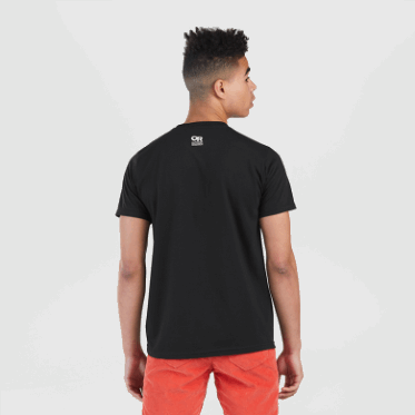 Camiseta De Hombre De Investigación Al Aire Libre Con Agarre Negro