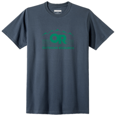 Camiseta De Investigación Al Aire Libre Para Hombres O Abogado S / S Azul Marino / Brote