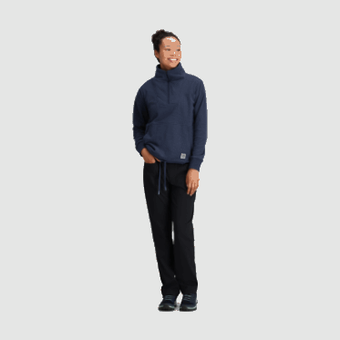 Outdoor Research Jersey Con Cremallera De Un Cuarto De Mezcla De Frutos Secos Para Mujer Azul Marino