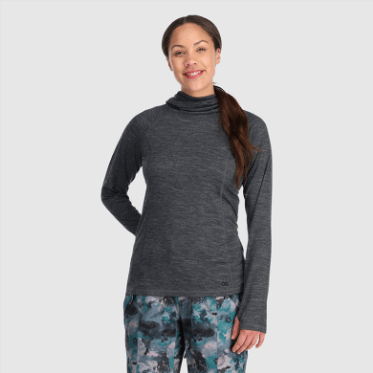 Outdoor Research Mujer Alpine Onset Merino 150 Sudadera Con Capucha Carbón Jaspeado