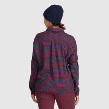 Camisa De Franela De Retroalimentación Para Mujeres De Investigación Al Aire Libre A Cuadros Kalamata Claros