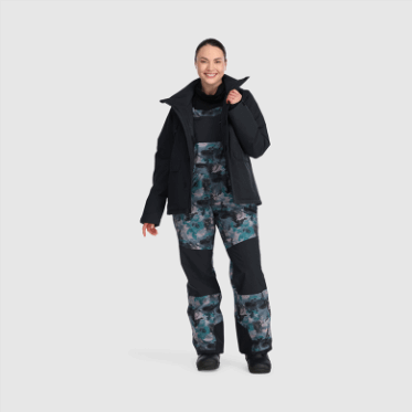 Baberos De Mujer Snowcrew De Investigación Al Aire Libre Nimbus Acuarela/negro