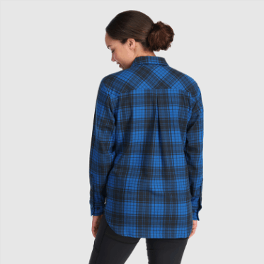 Camisa De Franela Kulshan Para Mujer De Investigación Al Aire Libre A Cuadros Azul Clásico