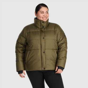 Chaqueta De Plumón Con Frente Frío Para Mujer De Investigación Al Aire Libre-plus Loden