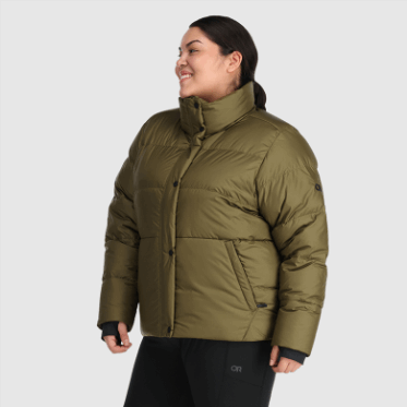 Chaqueta De Plumón Con Frente Frío Para Mujer De Investigación Al Aire Libre-plus Loden