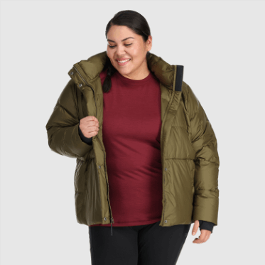 Chaqueta De Plumón Con Frente Frío Para Mujer De Investigación Al Aire Libre-plus Loden