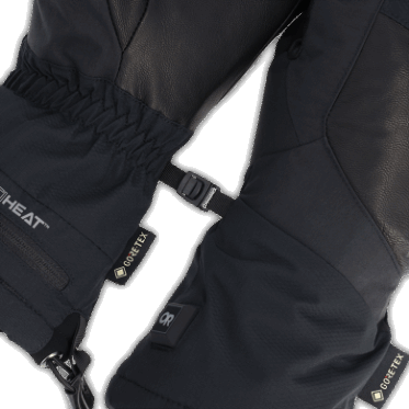 Guantes De Gore-tex Calefaccionados Para Investigación Al Aire Libre, Negros
