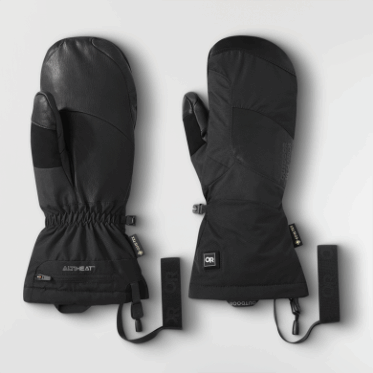 Guantes De Gore-tex Calefaccionados Para Investigación Al Aire Libre, Negros