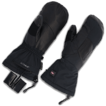 Guantes De Gore-tex Calefaccionados Para Investigación Al Aire Libre, Negros