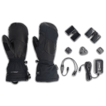Guantes De Gore-tex Calefaccionados Para Investigación Al Aire Libre, Negros