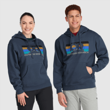 Sudadera Con Capucha De Rayas Outdoor Research Or Defender Azul Marino