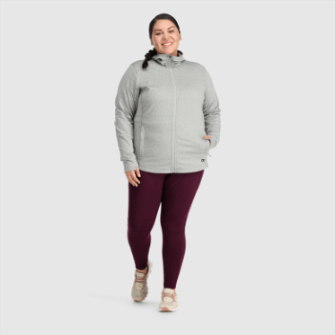 Outdoor Research Melody Sudadera Con Capucha Y Cremallera Completa Para Mujer, Además De Peltre Claro Jaspeado