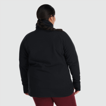 Outdoor Research Jersey De Cuello Alto De Mezcla De Senderos Para Mujer-plus Negro