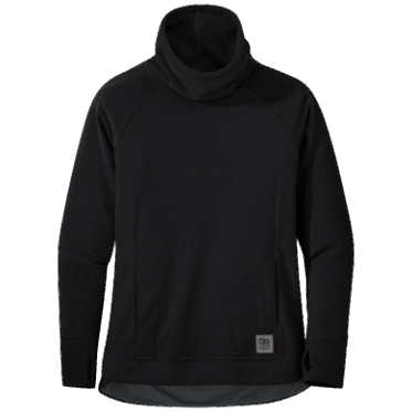 Outdoor Research Jersey De Cuello Alto De Mezcla De Senderos Para Mujer-plus Negro