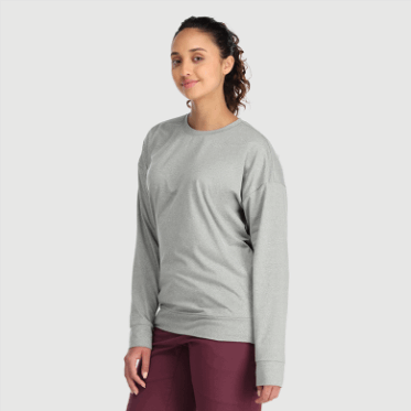 Outdoor Research Mujer Melody Manga Larga Peltre Claro Jaspeado
