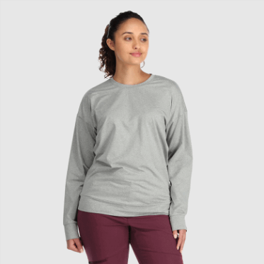 Outdoor Research Mujer Melody Manga Larga Peltre Claro Jaspeado