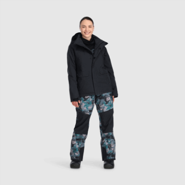 Chaqueta De Snowcrew Para Mujer De Investigación Al Aire Libre-plus Negro