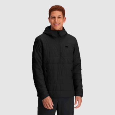 Anorak Negro Con Aislamiento Shadow Para Hombre De Investigación Al Aire Libre