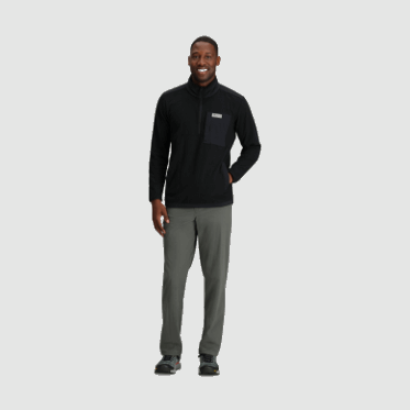 Outdoor Research Jersey Negro Con Cremallera De Un Cuarto De Trail Mix Para Hombre
