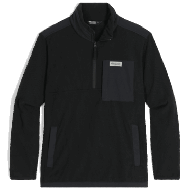 Outdoor Research Jersey Negro Con Cremallera De Un Cuarto De Trail Mix Para Hombre