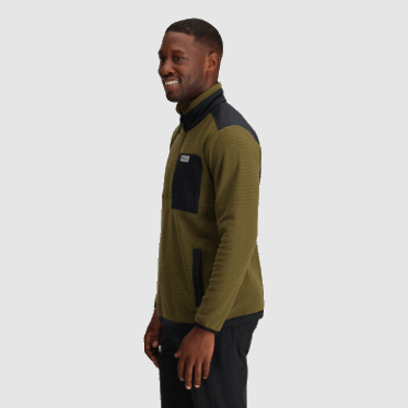 Outdoor Research Jersey Con Cremallera De Un Cuarto De Mezcla De Senderos Para Hombre Loden