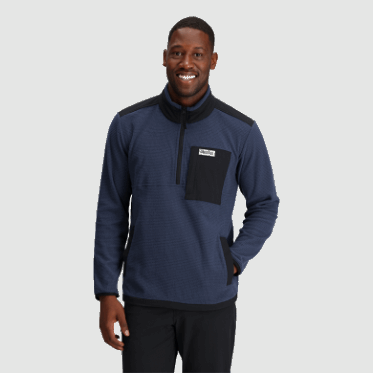 Outdoor Research Jersey Con Cremallera De Un Cuarto De Mezcla De Frutos Secos Para Hombre Azul Marino