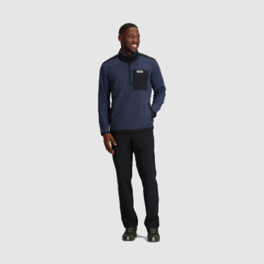 Outdoor Research Jersey Con Cremallera De Un Cuarto De Mezcla De Frutos Secos Para Hombre Azul Marino