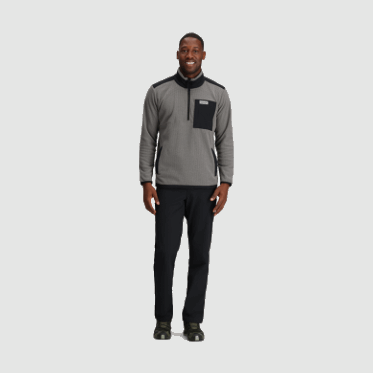 Outdoor Research Jersey De Peltre Con Cremallera De Un Cuarto De Trail Mix Para Hombre