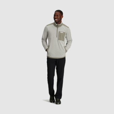 Outdoor Research Jersey De Mezcla De Senderos Para Hombre Con Un Cuarto De Cremallera Arena