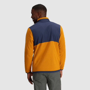 Outdoor Research Jersey Con Cremallera De Un Cuarto De Mezcla De Senderos Para Hombre, Latón