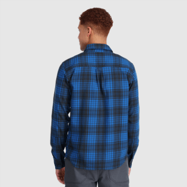 Camisa De Franela Kulshan Para Hombre De Investigación Al Aire Libre A Cuadros Azul Clásico