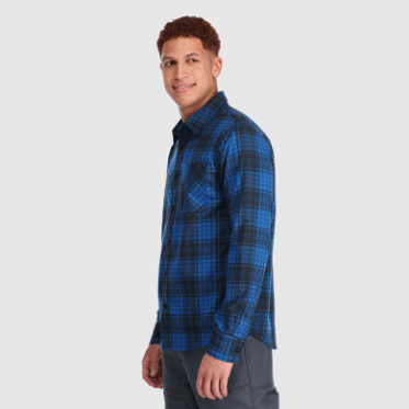 Camisa De Franela Kulshan Para Hombre De Investigación Al Aire Libre A Cuadros Azul Clásico