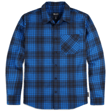 Camisa De Franela Kulshan Para Hombre De Investigación Al Aire Libre A Cuadros Azul Clásico