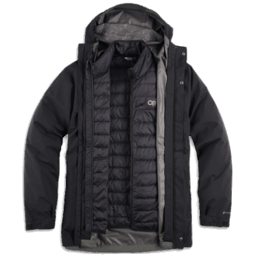 Outdoor Research Parka 3 En 1 Para Hombre Negra