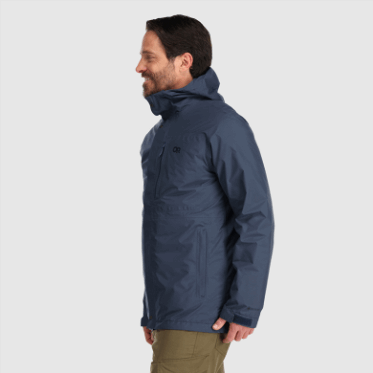 Parka 3 En 1 Para Hombre De Investigación Al Aire Libre Azul Marino