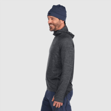 Outdoor Research Alpine Onset Merino 150 Sudadera Con Capucha Para Hombre Carbón Brezo