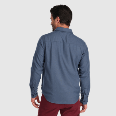 Camisa De Franela De Comentarios Para Hombres De Investigación Al Aire Libre Nimbus Claro