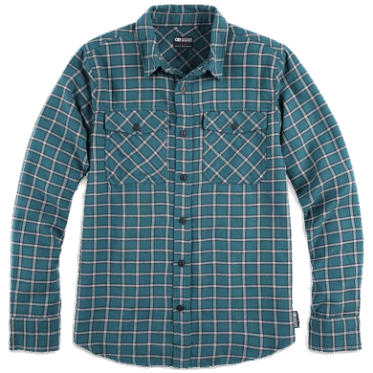 Camisa De Franela De Retroalimentación Para Hombres De Investigación Al Aire Libre A Cuadros De Línea De árboles Claros