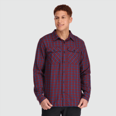 Camisa De Franela De Retroalimentación Para Hombres De Investigación Al Aire Libre Cuadros Kalamata Claros