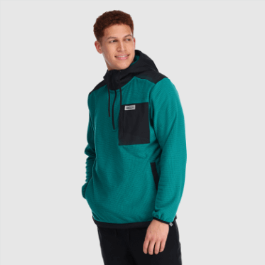 Sudadera Con Capucha De Mezcla De Senderos Para Hombres De Investigación Al Aire Libre Lago Profundo / Negro