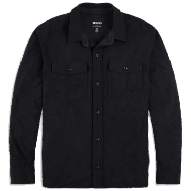 Chaqueta De Camisa Negra De Mezcla De Senderos Para Hombres De Investigación Al Aire Libre