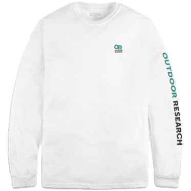 Playera De Manga Larga Con Logo En El Pecho Para Investigación Al Aire Libre O Blanco/lago Profundo