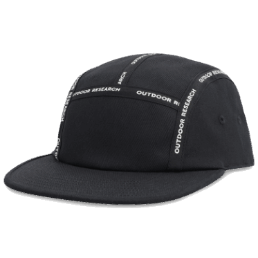Gorra Negra De 5 Paneles Con Cinta Para Investigación Al Aire Libre